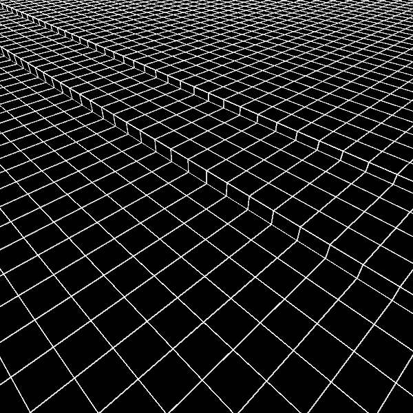 Replacement technique with 2d grid of objects bleuje